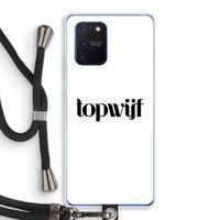 Topwijf Wit: Samsung Galaxy Note 10 Lite Transparant Hoesje met koord Topwijf Wit: Samsung Galaxy Note 10 Lite Transparant Hoesje met koord