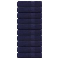 VidaXL Badhanddoeken frogn 10 st 100x150 cm 360 g/m² marineblauw