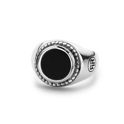 Rebel & Rose Ring Women Round Onyx RR-RG010-S Rebel & Rose Ring Women Round Onyx RR-RG010-S