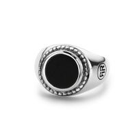 Rebel & Rose Ring Women Round Onyx RR-RG010-S - thumbnail