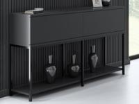 Console LODINO 150 cm antraciet/zwart