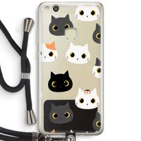 Katten: Huawei Ascend P10 Lite Transparant Hoesje met koord Katten: Huawei Ascend P10 Lite Transparant Hoesje met koord