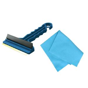 Autoramen IJskrabber met trekker blauw 16 cm met anti-condens doek