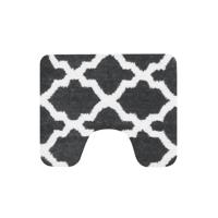 Dutch House toulon toiletmat 60x50 cm antraciet/wit