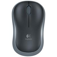 Logitech M186 4-toetsen bilaterale symmetrie 1000DPI draadloze optische muis met ontvanger opslag bin draadloze bereik: 25m (zwart grijs)