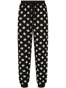 Dolce & Gabbana monogram-pattern cotton track pants - Noir