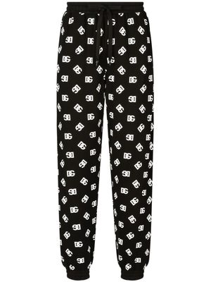 Dolce & Gabbana pantalon de jogging à motif monogrammé - Noir