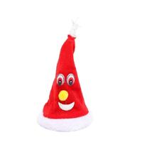 6 inch elektrische Cap kerst schommel boom hoed Kerst ornamenten rekwisieten (Shake Cap met pentagram licht)