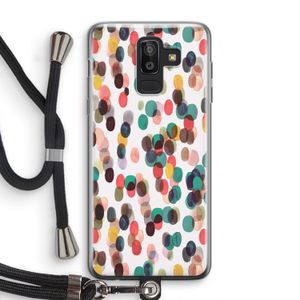 Tropical Dots: Samsung Galaxy J8 (2018) Transparant Hoesje met koord