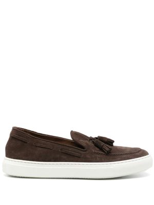 Fratelli Rossetti chaussures bateau en daim - Marron