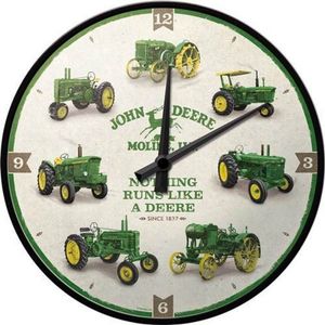 Nostalgic Art wandklok John Deere moline diameter 30 cm