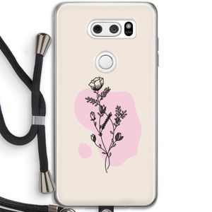 Roses are red: LG V30 Transparant Hoesje met koord