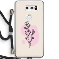 Roses are red: LG V30 Transparant Hoesje met koord