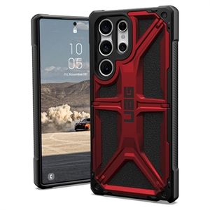 UAG Monarch Samsung Galaxy S23 Ultra 5G Hybride Hoesje - Karmozijnrood / Zwart