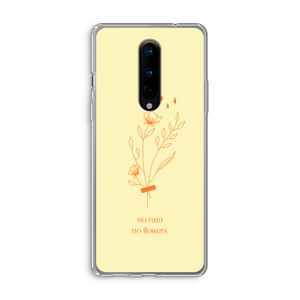 No rain no flowers: OnePlus 8 Transparant Hoesje