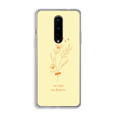 No rain no flowers: OnePlus 8 Transparant Hoesje