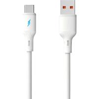 Akyga USB-C-kabel USB-A stekker, USB-C stekker 1.8 m Wit AK-USB-60