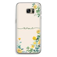 Gele bloemen: Samsung Galaxy S7 Edge Transparant Hoesje