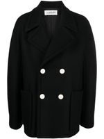 Lanvin manteau en laine à boutonnière croisée - Noir