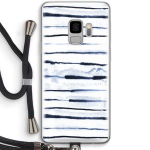 Ink Stripes: Samsung Galaxy S9 Transparant Hoesje met koord