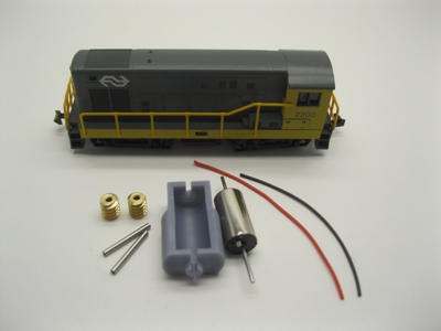 micromotor NM031G N motor ombouwset voor Minitrix NS 2200, US H12-44