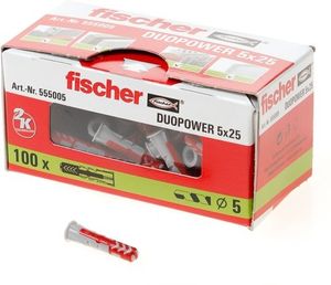 Fischer DUOPOWER 5 x 25 LD lamellendeuvel 100 stuk(s) Kunststof Rond