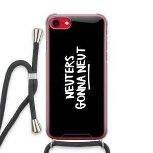 Neuters (zwart): iPhone SE 2020 Transparant Hoesje met koord