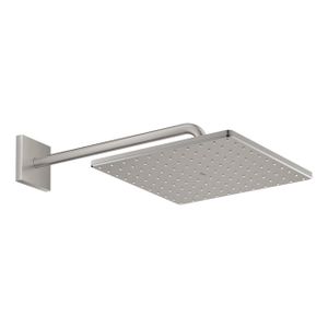 GROHE Rainshower SmartActive hoofddoucheset: hoofddouche 310 vierkant met douchearm wandmontage 42.2cm met 1 straalsoort supersteel 26564DC0