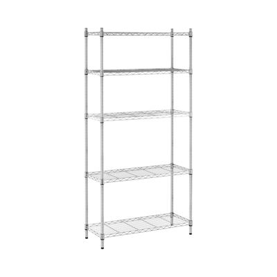 Opbergrek metaal - 35 x 90 x 180 cm - grijs