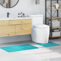 VidaXL Antislip badmat set 2 pcs turquoise pp