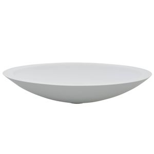 Waskom Wiesbaden Kim | 59x35x11 cm | Solid surface | Vrijstaand | Ovaal | Wit mat