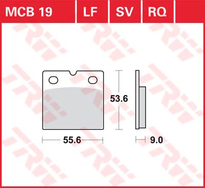 TRW Remblokken, en remschoenen voor de moto, MCB19SV Sinter street