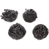 5Five staalsponsjes - zilversponsjes - zilver - 8x stuks - 6 cm - RVS - Pannensponsjes