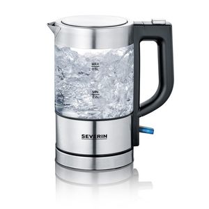 Severin 3472 Waterkoker Snoerloos, Oververhittingsbeveiliging Aantal/Volume: 0.5 l RVS (geborsteld), Zwart