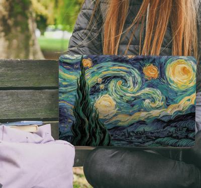 Vincent van gogh 'sterrennacht' laptop sticker