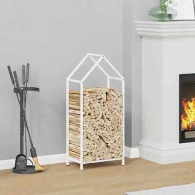 Brandhoutrek 40x25x90 cm koudgewalst staal wit