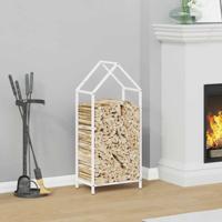Brandhoutrek 40x25x90 cm koudgewalst staal wit