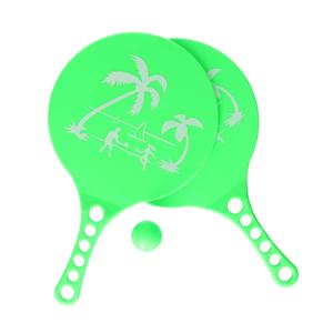 Kunststof beachball set groen - kunststof