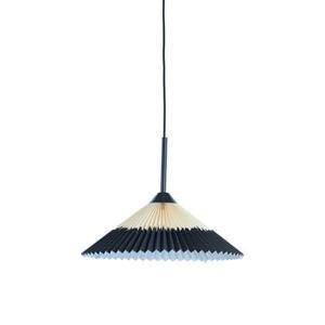 Light & Living - Hanglamp PLEATED - Ø45x17cm - Zwart