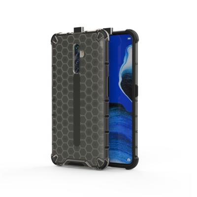 Voor oppo Reno2 Z schokbestendige honingraat PC + TPU case (grijs)