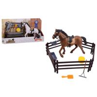 John Toy Paarden Speel Set Met Accessoires In Doos - thumbnail