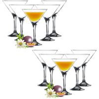 Cocktail glazen - 12x - martini - 175 ml - glas - martini glazen