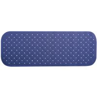 Douche/bad anti-slip mat badkamer - rubber - blauw - 36 x 97 cm - rechthoek - XXL-size