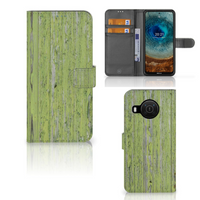 Nokia X10 | Nokia X20 Book Style Case Green Wood - thumbnail
