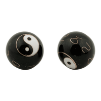 Meridiaankogels Yin Yang Zwart (4 cm) - thumbnail