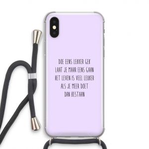 Gek: iPhone XS Transparant Hoesje met koord