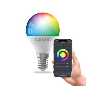 Calex Slimme LED Lamp - E14 - Wifi Lichtbron - RGB en Warm Wit - 4.9W