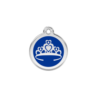 Crown Navy roestvrijstalen hondenpenning small/klein dia. 2 cm - Reddingo