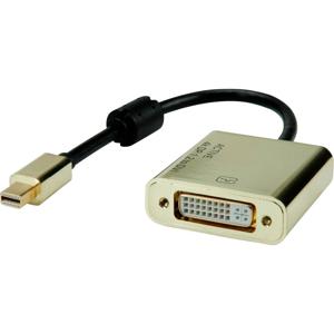 ROLINE GOLD 4K Mini DisplayPort/DVI Adapter, Actief, v1.2, Mini DP Male - DVI Female