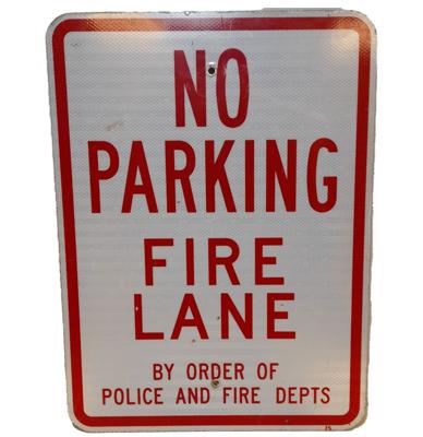 No Parking Fire Lane Straatbord - Origineel 60 x 46 cm No Parking Fire Lane Straatbord - Origineel 60 x 46 cm